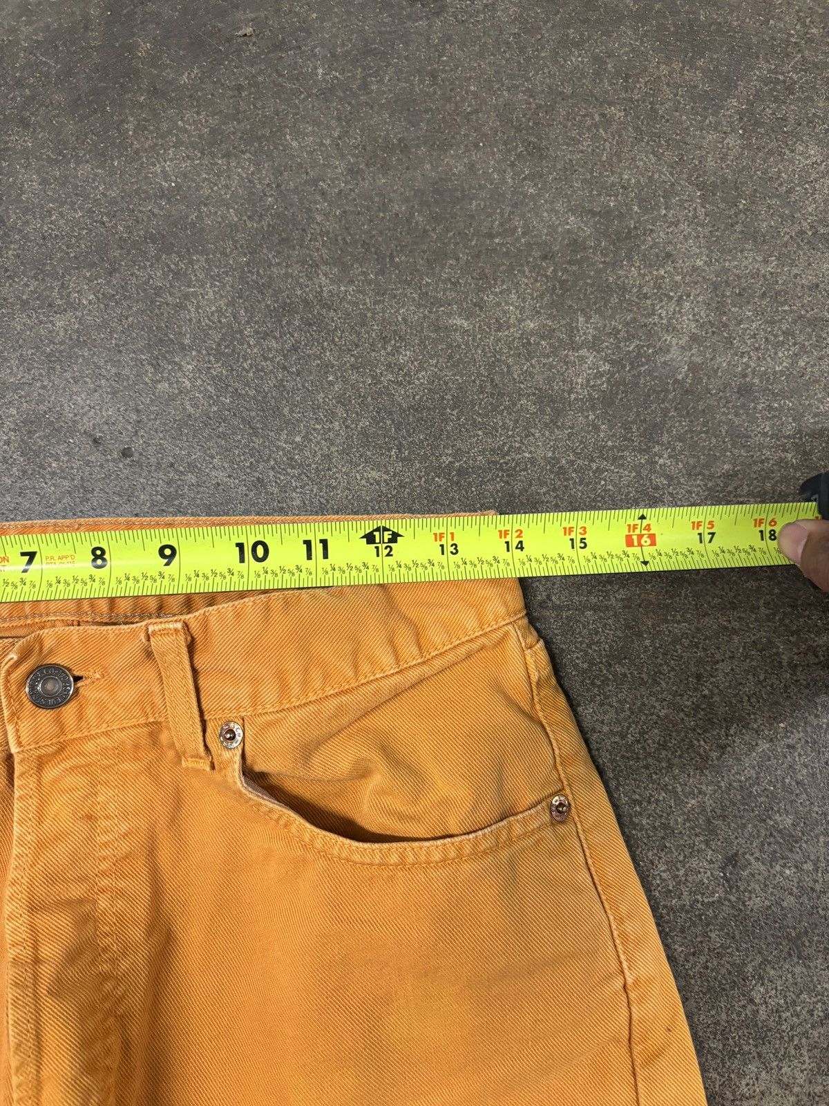 Levi's Levis 517 White Tab Orange Denim Jeans Size US 28 / EU 44 - 4 Thumbnail