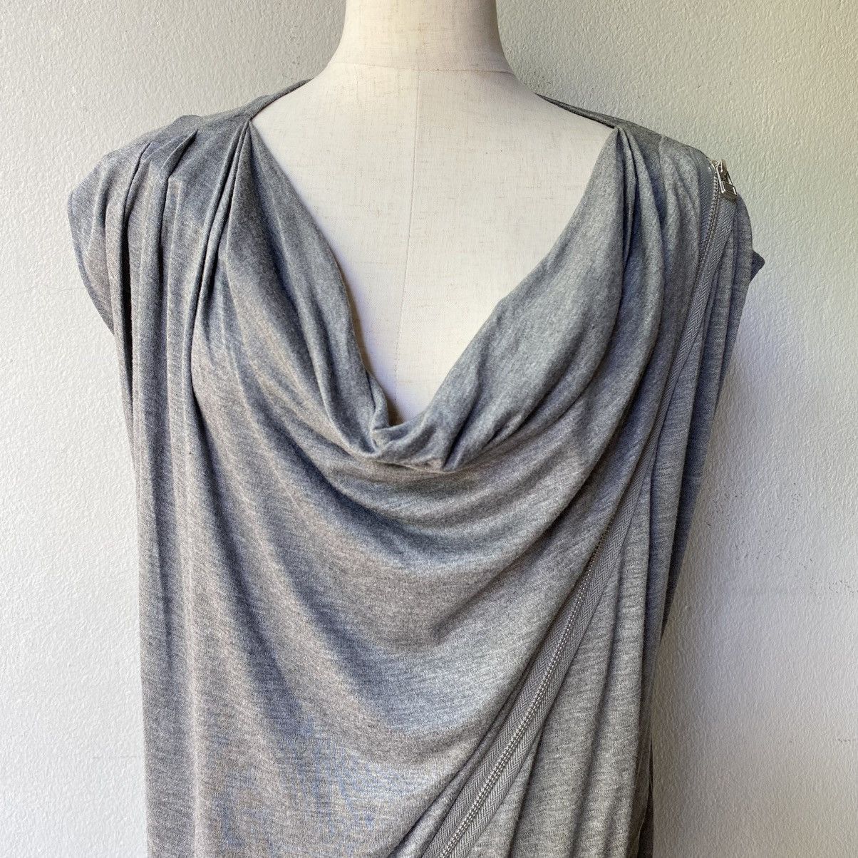 ATSURO TAYAMA A/T ATSURO TAYAMA Light Gray Panel Zip Dress Size S / US 4 / IT 40 - 19 Thumbnail
