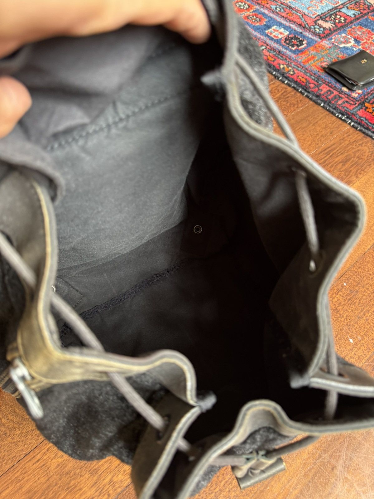 Japanese Brand SAZABY'S HOMME FUR DRAWSTRING BAGPACK Size ONE SIZE - 8 Thumbnail
