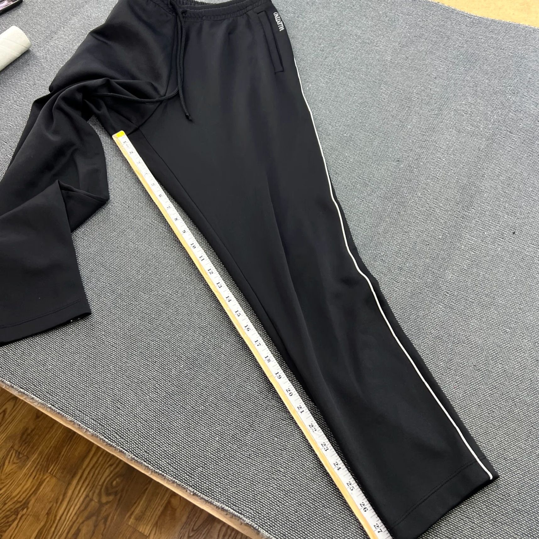 Valentino Valentino Track Pants Mens Large L Drawstring Slim Fit Black Cotton Blend Jeans Style Sportswear Shirt? Size US 32 / EU 48 - 3 Thumbnail