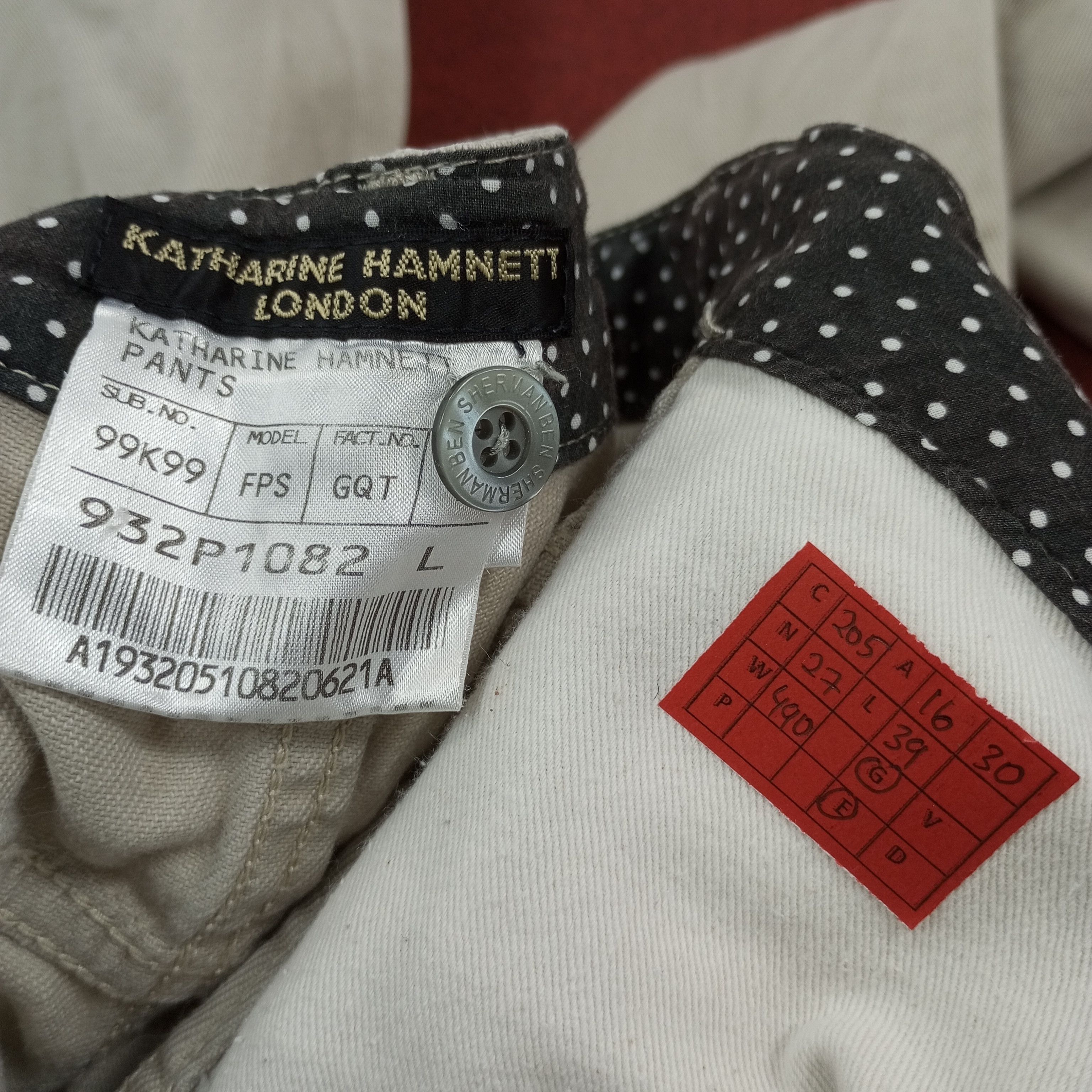 Ben Sherman × Katharine Hamnett London × Vintage Katharine Hamnett London Ben Sherman Streetwear Pants Size US 32 / EU 48 - 13 Thumbnail
