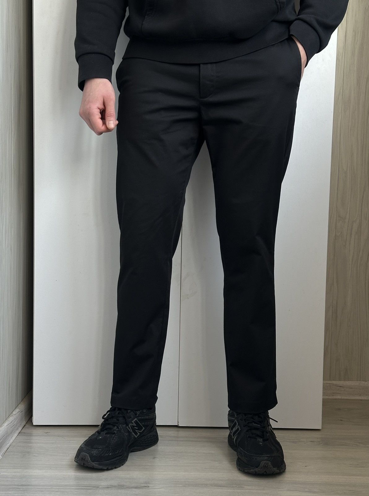 SPOKE Spoke Mens Chino Trousers Size 34 Black Sharps Straight leg Size US 34 / EU 50 - 2 Thumbnail