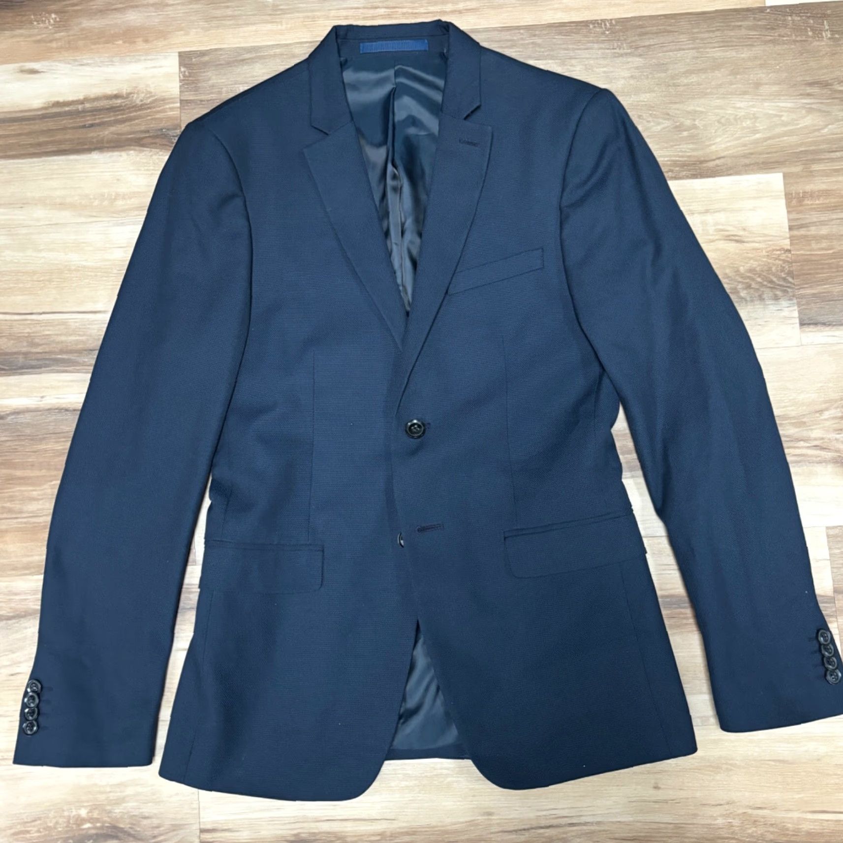Topman Topman Blazer 36R Mens Navy Blue Sport Jacket 2 Button Size 36R - 2 Thumbnail