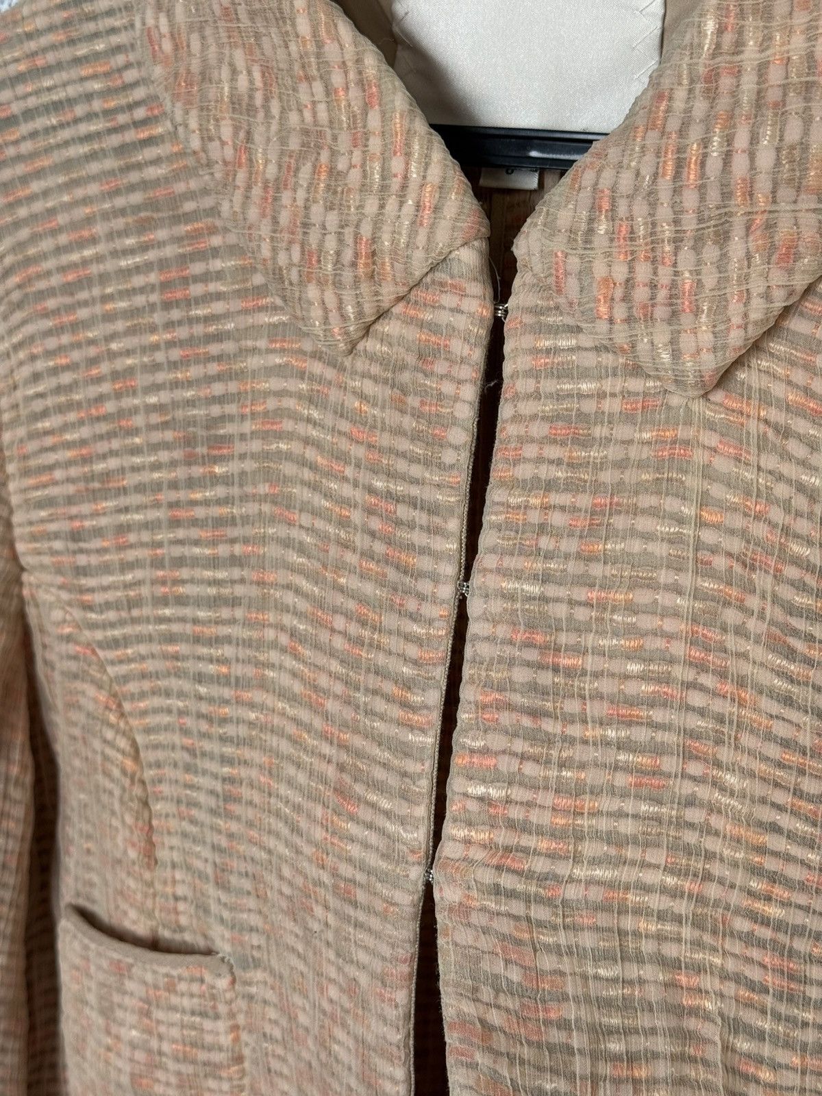 Marc Jacobs Marc Jacobs Textured Silk Blend Jacket Beige Pink Blazer Size M / US 6-8 / IT 42-44 - 9 Thumbnail