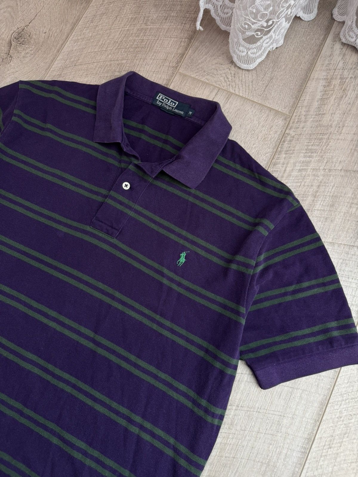 Polo Ralph Lauren Polo Ralph Lauren Riders Club Vintage Striped Polo Pony Size US L / EU 52-54 / 3 - 2 Thumbnail