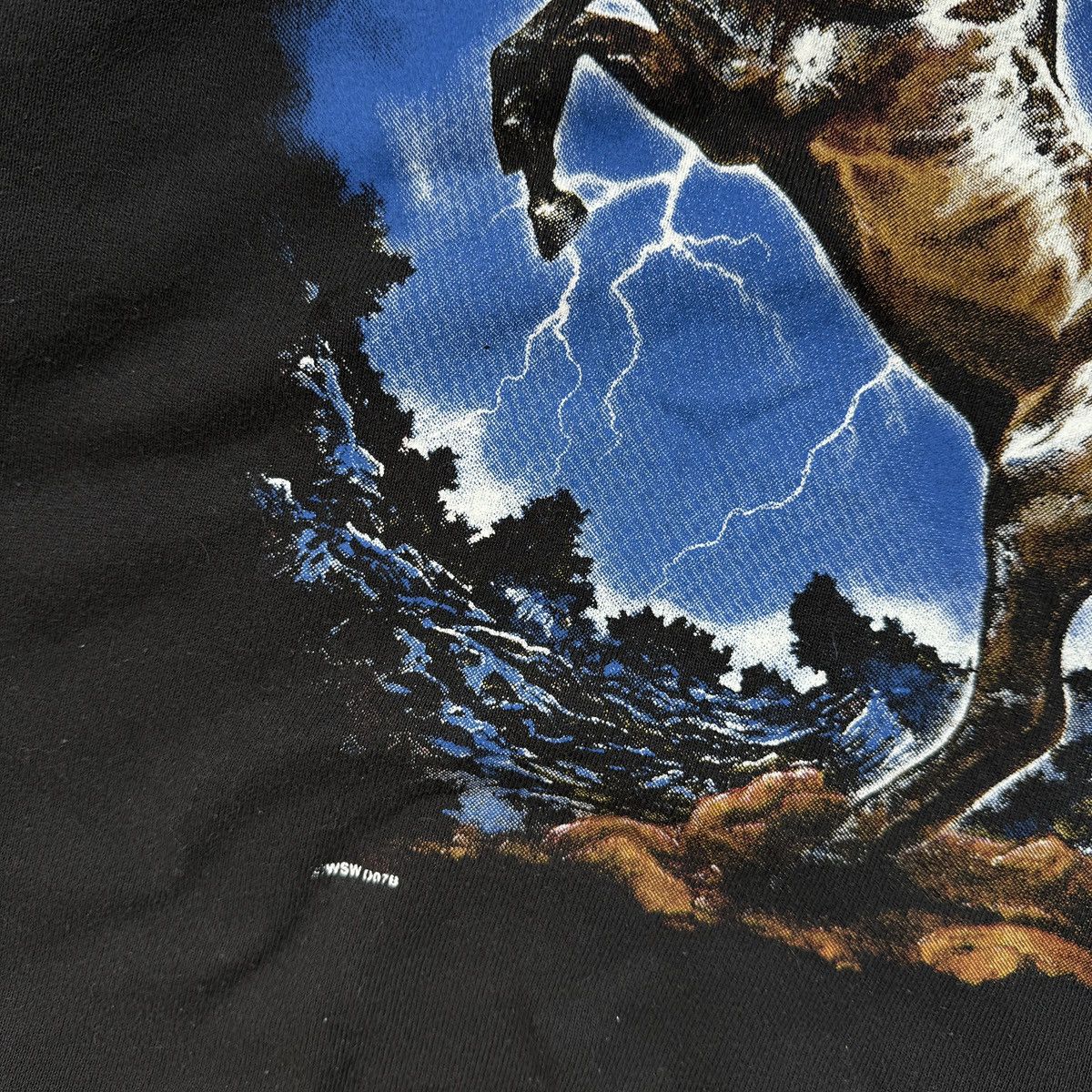 Vintage Vintage 00's Screen Stars Horse Lighting Art Hoodie Size S / US 4 / IT 40 - 7 Thumbnail