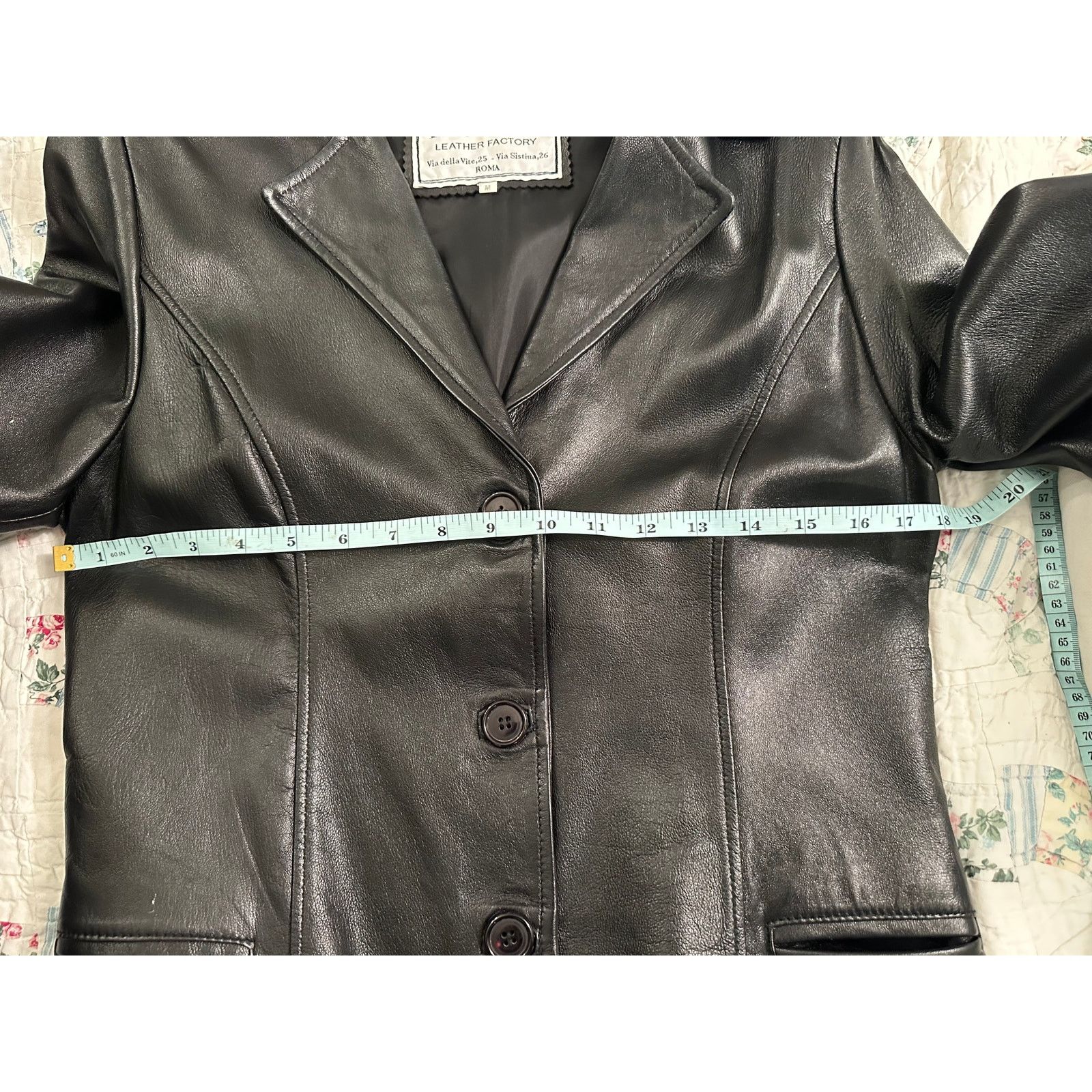 Vintage VINTAGE BLACK ITALIAN LEATHER BLAZER PEAJACKET PEACOAT M Size M / US 6-8 / IT 42-44 - 6 Thumbnail