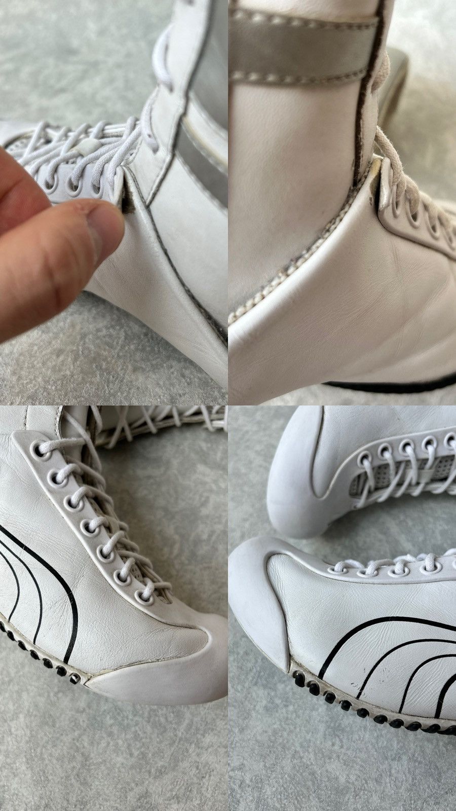 Maison MIHARA YASUHIRO × Puma Y2K Puma x Mihara Yasuhiro Leather Hi Top Sneakers Size US 5 / EU 37 - 15 Thumbnail
