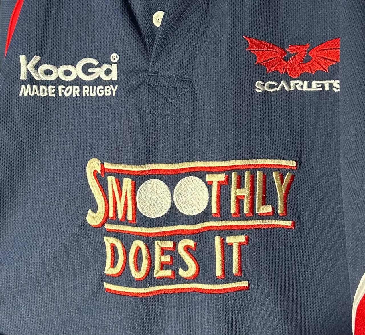 Vintage KOOGA 2004-05 Llanelli Scarlets Union Rugby Pro Away Shirt Size US XXL / EU 58 / 5 - 2 Thumbnail
