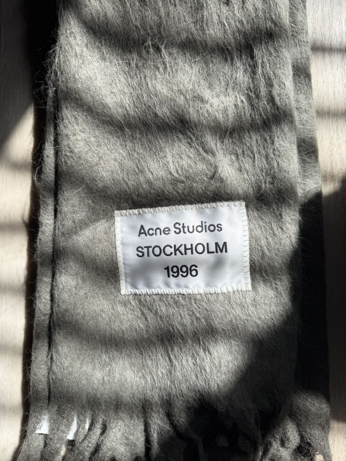 Acne Studios Acne Studios Grey Fringed Alpaca Scarf Size ONE SIZE - 2 Thumbnail