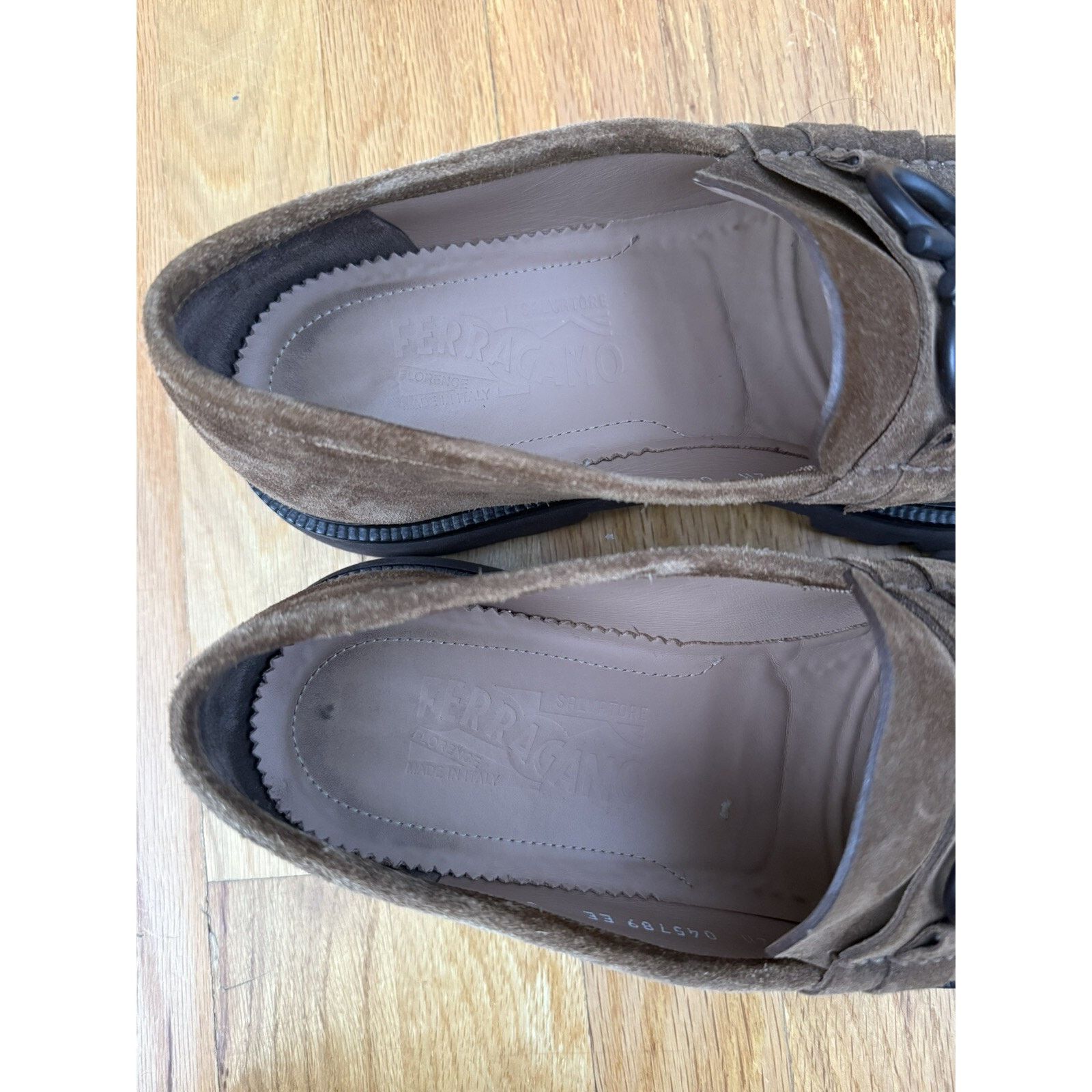 Salvatore Ferragamo Salvatore Ferragamo Gancini Brown Suede Moccasins Lug Sole Size US 9.5 / EU 42-43 - 4 Thumbnail
