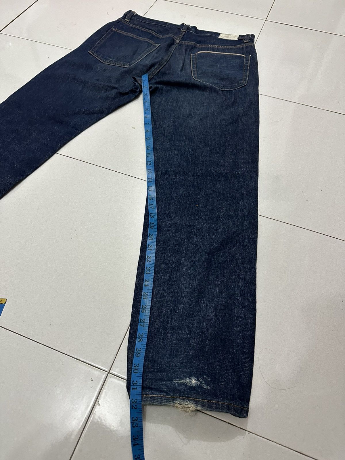 Electric Cottage VTG EC Good Enough Selvedge Distress Denim Size US 36 / EU 52 - 17 Thumbnail