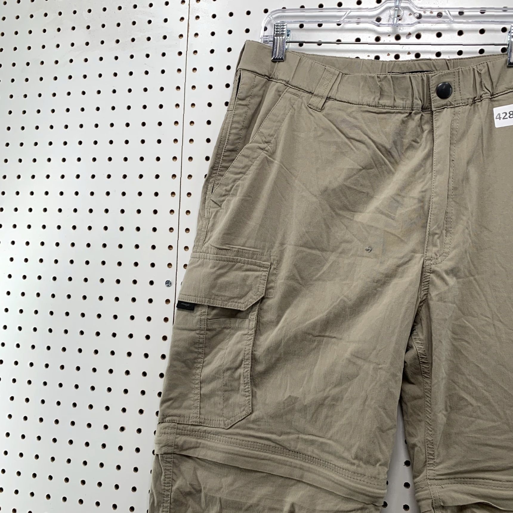 Vintage VINTAGE BC Clothing Cargo Convertible Pants Mens 2XL 40x32 Khaki Button Cargo Pocket Cotton Brown Mens Pants Size US 39 - 4 Thumbnail