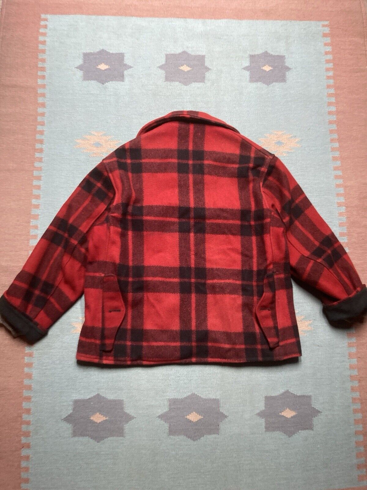 JCPenney × Vintage VTG 40s wool mackinaw jacket sportclad buffalo plaid coat L Size US L / EU 52-54 / 3 - 8 Thumbnail