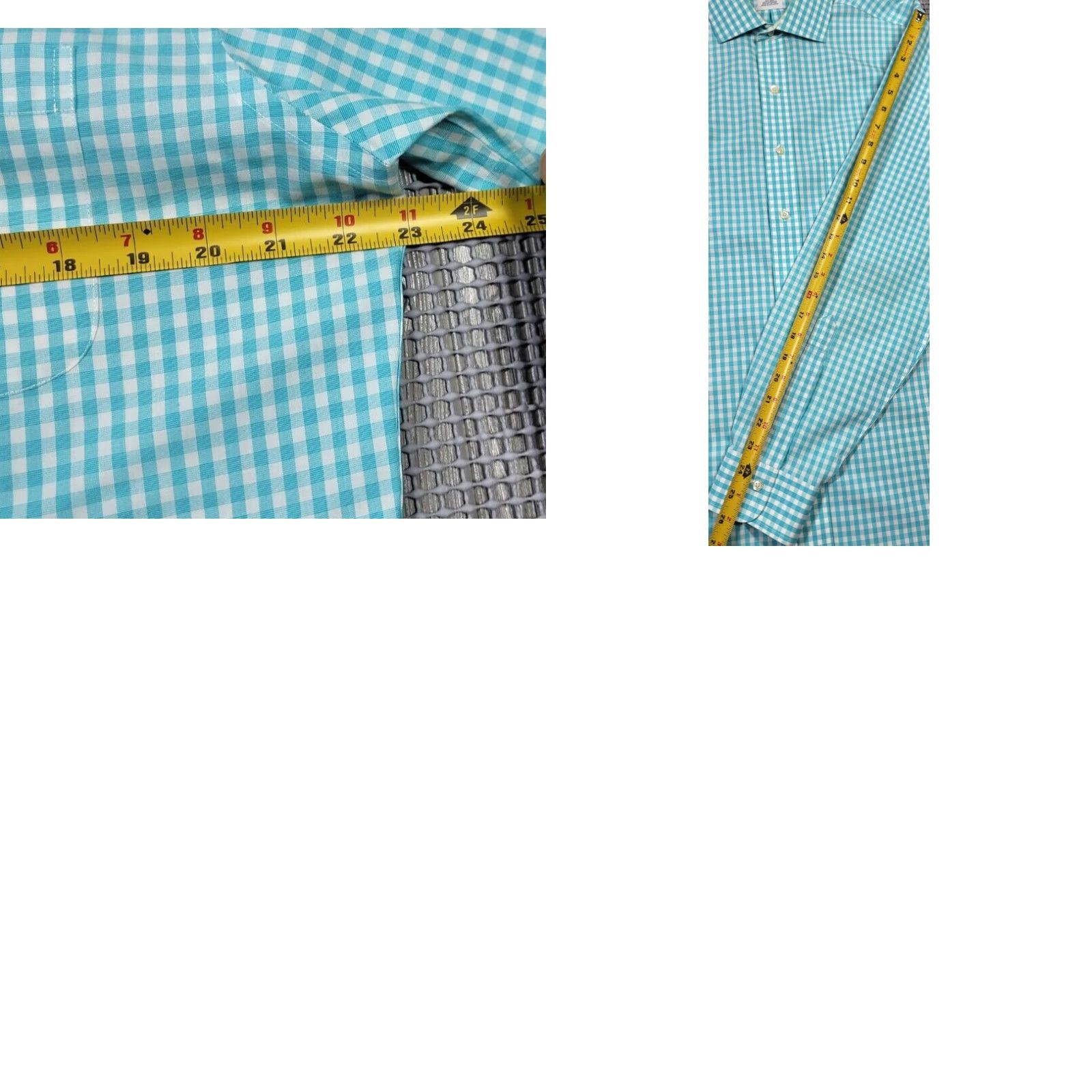 Brooks Brothers Brooks Brothers Gingham Check Button Up Shirt Long Sleeve Men 16-35 Teal Blue Classic 16 Regular Button-Up Mens Size US L / EU 52-54 / 3 - 9 Thumbnail