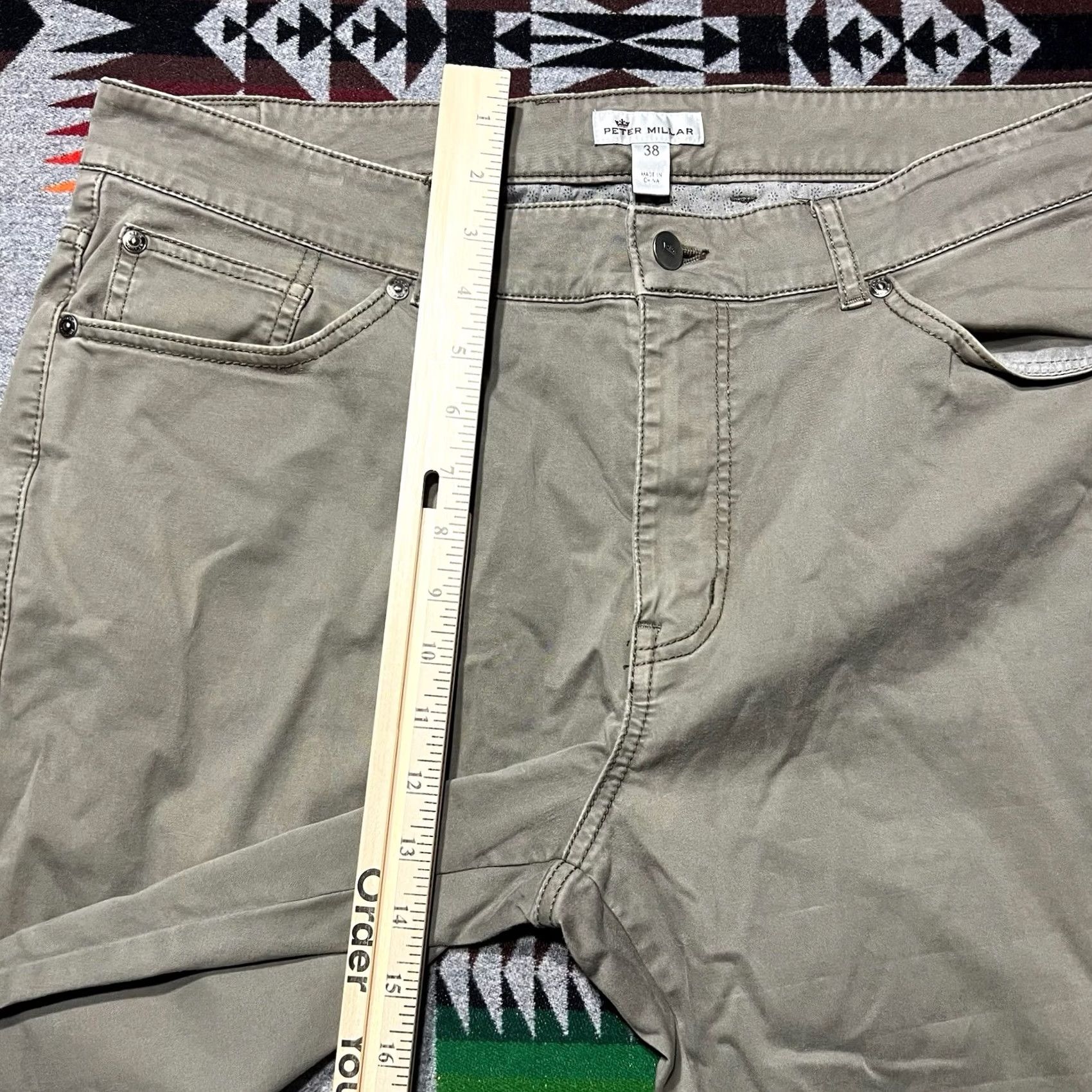 Peter Millar Peter Millar Golf Pants Mens 38 Gray Stretch Performance Chino A7 Size US 38 / EU 54 - 4 Thumbnail