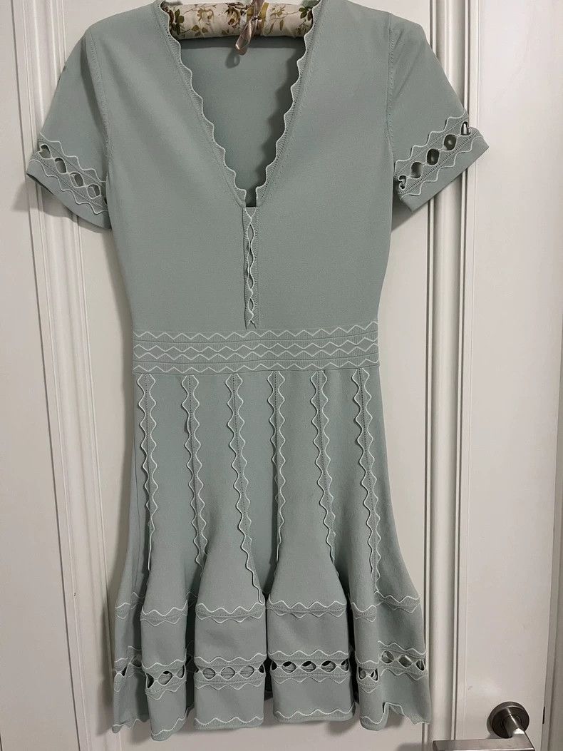 Alexander McQueen Alexander McQUEEN Sewn edge hollow out short sleeved dress Size S / US 4 / IT 40 - 1 Thumbnail