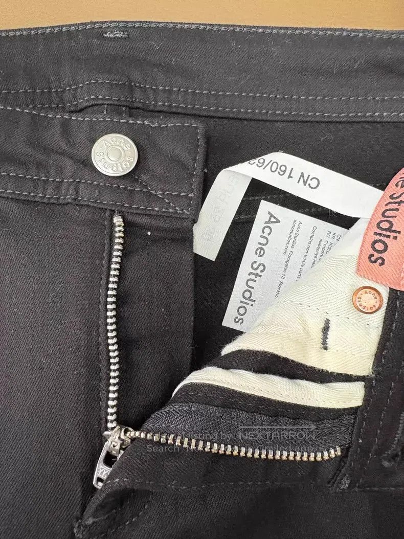 Acne Studios Acne Studios Black leather label silver buckle jeans, a mo Size 25" / US 0 / IT 36 - 6 Thumbnail