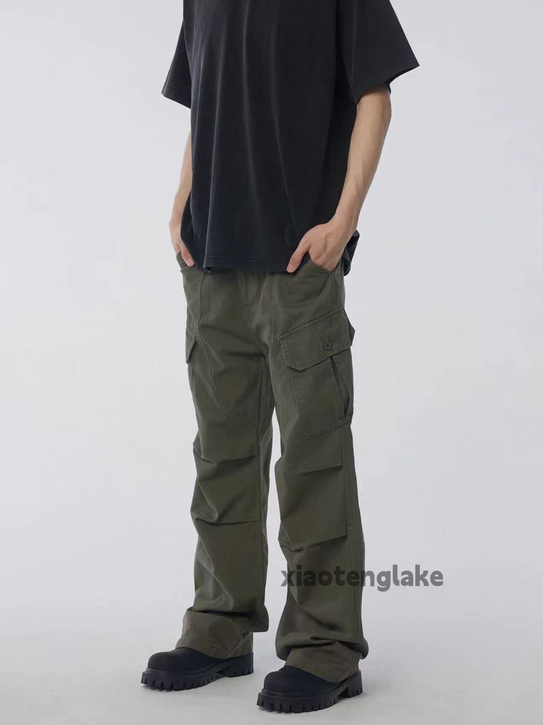 Designer × Vintage utility military pleated cargo yuppie military pants Size US 32 / EU 48 - 3 Thumbnail