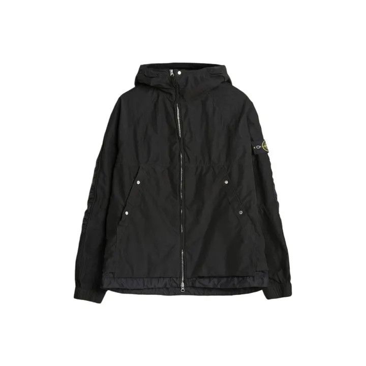 Stone Island Stone Island Black Hooded Jacket for Men Size US M / EU 48-50 / 2 - 1 Thumbnail