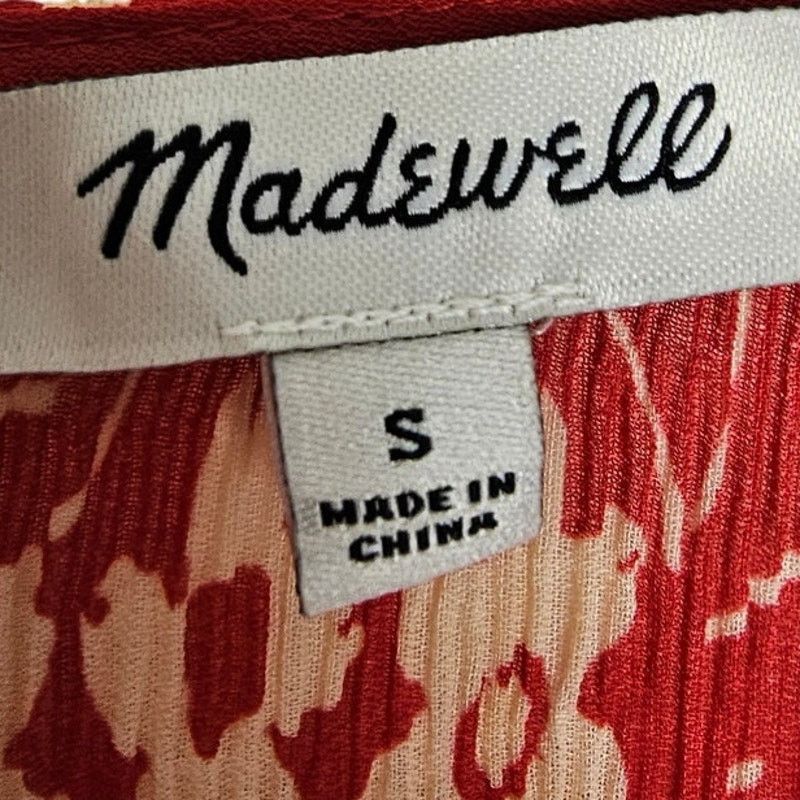 Madewell Madewell Womens Floral Top S Tie Front Cottagecore Country Size S / US 4 / IT 40 - 5 Thumbnail