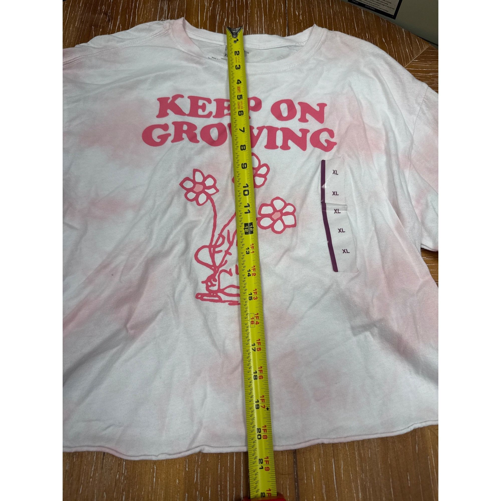 Peanuts Peanuts XL Tie-Dye Graphic Tee Keep On Growing Snoopy Pink & Size XL / US 12-14 / IT 48-50 - 5 Thumbnail