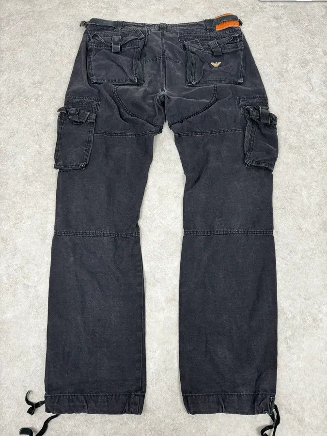 2000s Armani Black Cargo Pants
