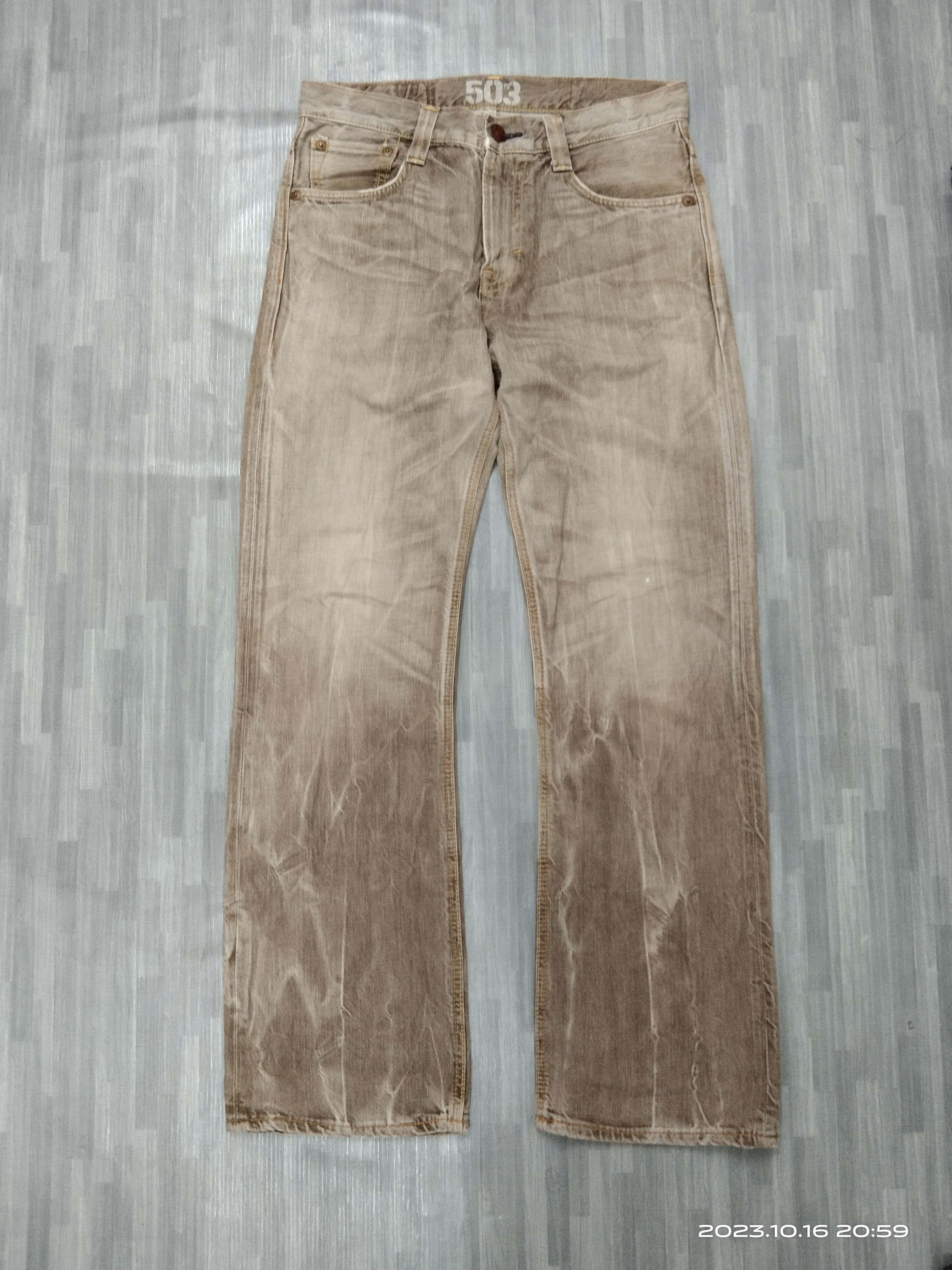 Edwin 🔥INSANE 90s SICK WASHED BROWN EDWIN🇯🇵DENIM PANTS Size US 32 / EU 48 - 2 Thumbnail