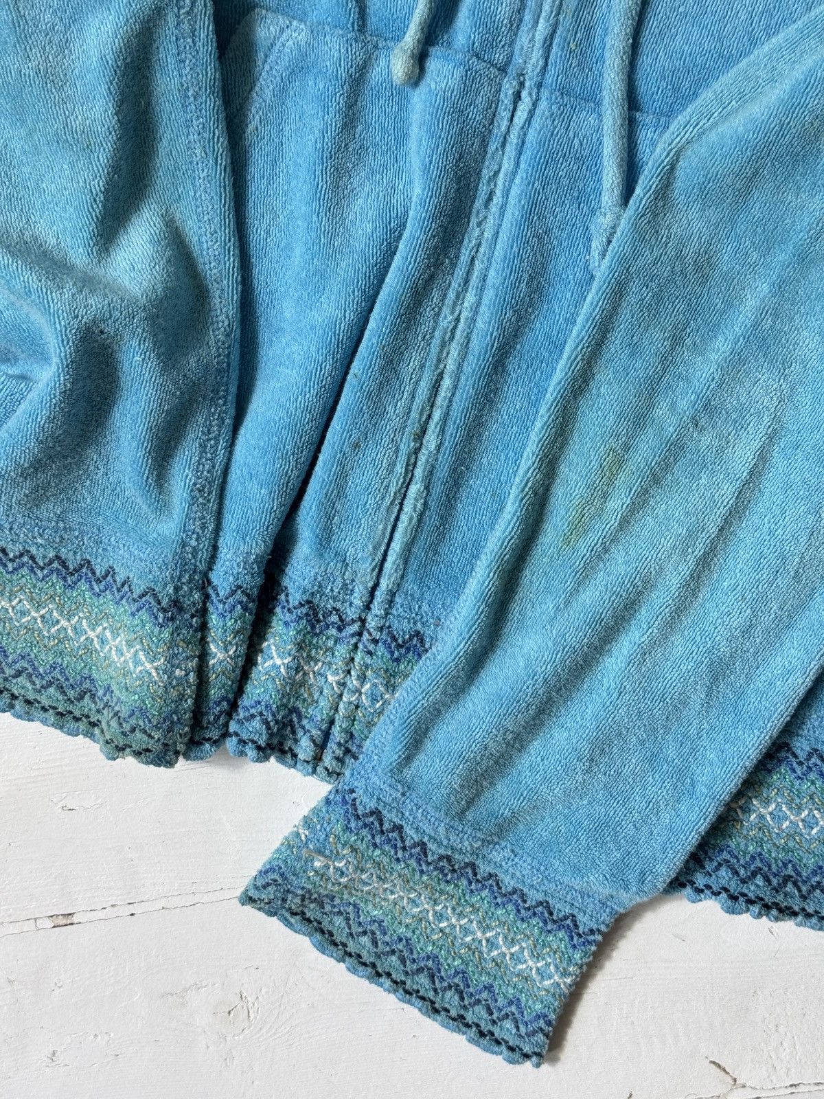 Juicy Couture VINTAGE VELOUR JUICY COUTURE 2000s ZIP UP HOODIE Size L / US 10 / IT 46 - 6 Thumbnail