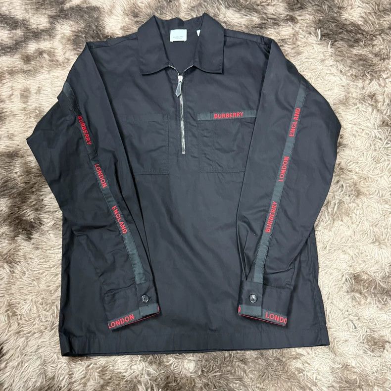 Burberry Burberry Logo Half-Zip Shirt Jacket Size US S / EU 44-46 / 1 - 1 Thumbnail