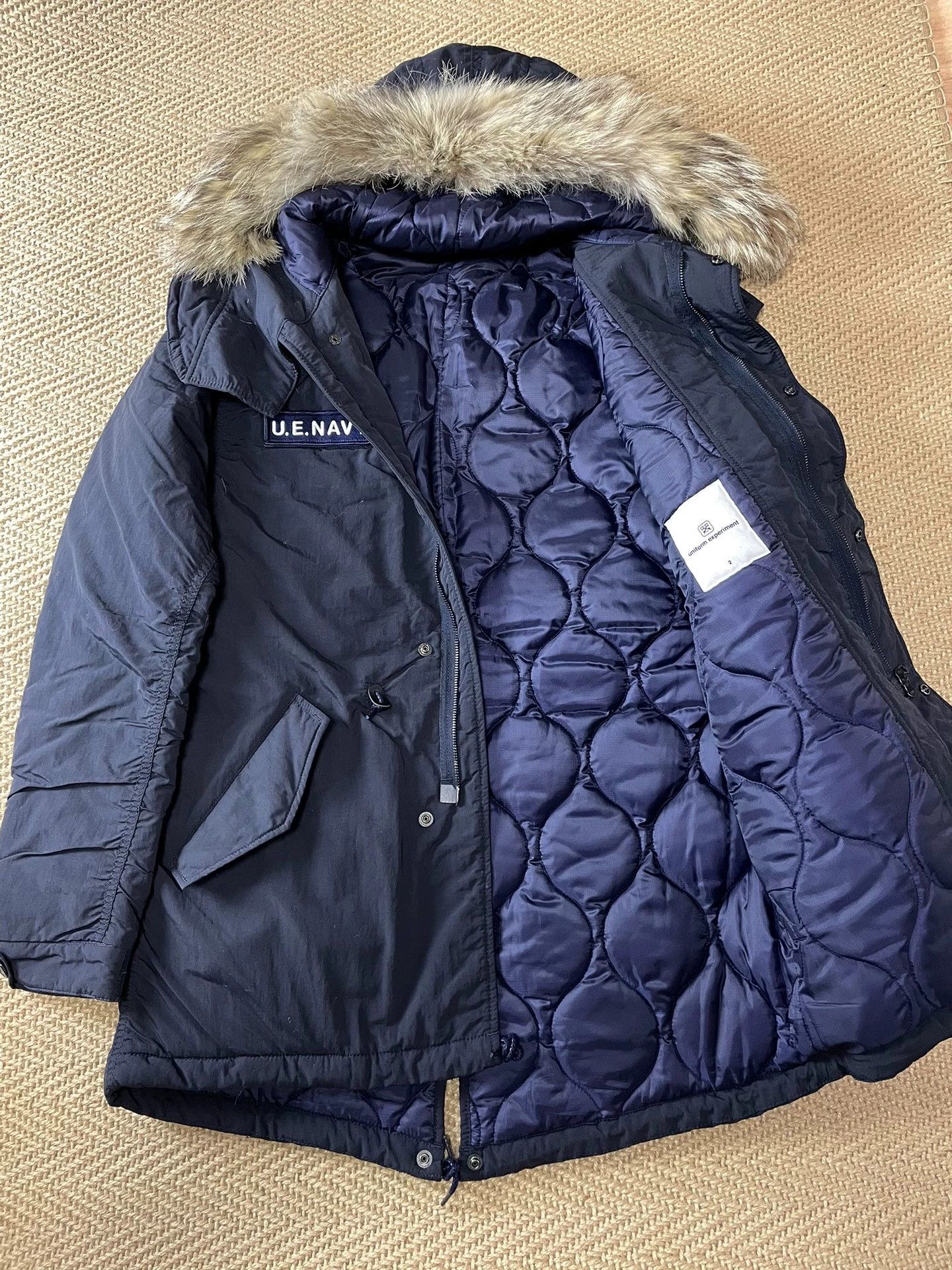 uniform experiment UE 5-Star Collar Padded Mods Coat Navy M Like New Size US M / EU 48-50 / 2 - 2 Thumbnail