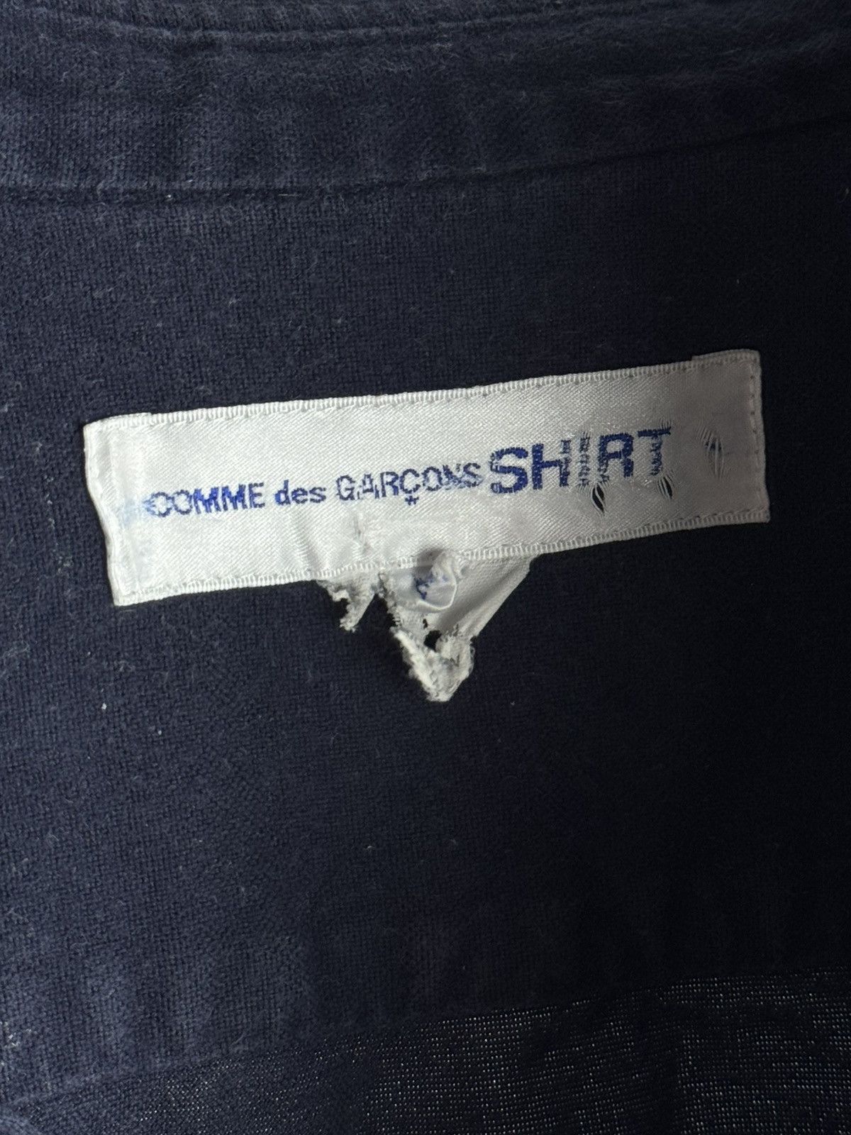 Comme des Garcons Comme des Garçons SHIRT Button Up Shirt Navy Blue France 🇫🇷 Size US M / EU 48-50 / 2 - 4 Thumbnail