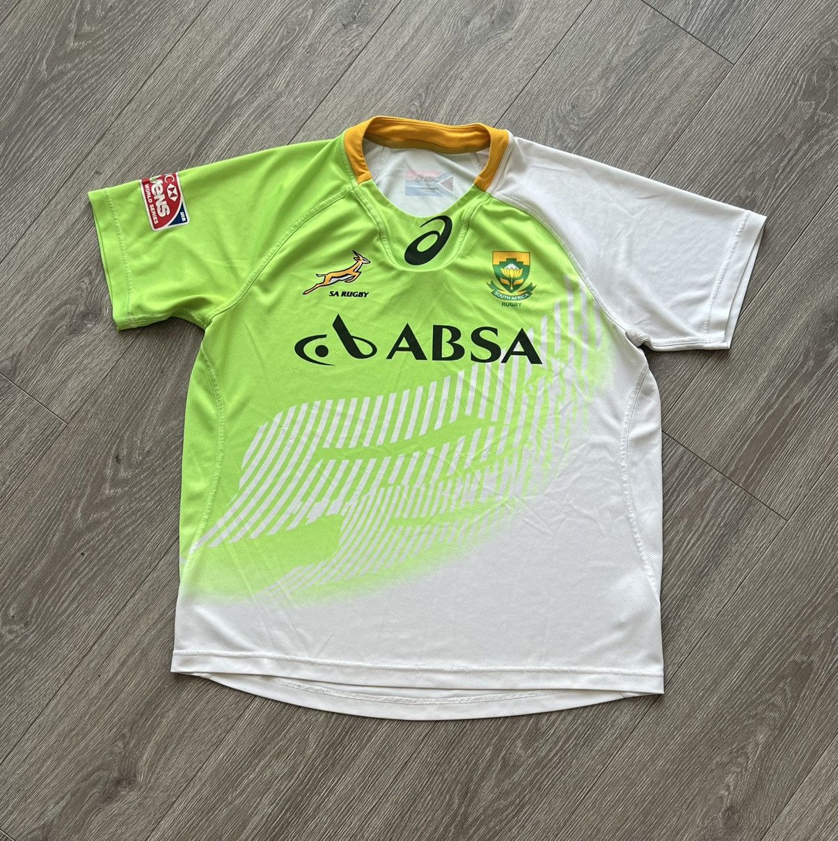 Asics Asics South Africa Rugby Jersey Shirt Vintage Size US XL / EU 56 / 4 - 1 Thumbnail
