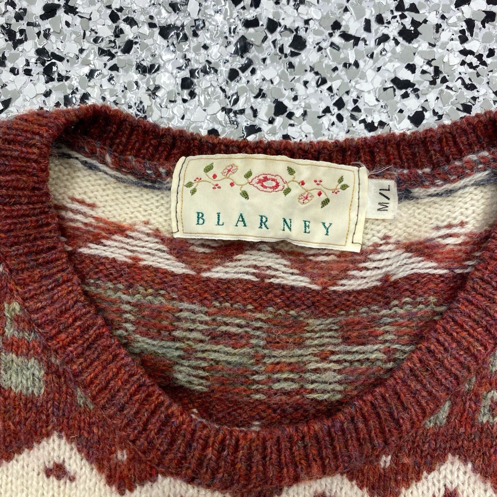 Vintage VINTAGE Blarney Sweater Pullover Wraparound Snowflake Green L Adult Mens Size L / US 10 / IT 46 - 6 Thumbnail