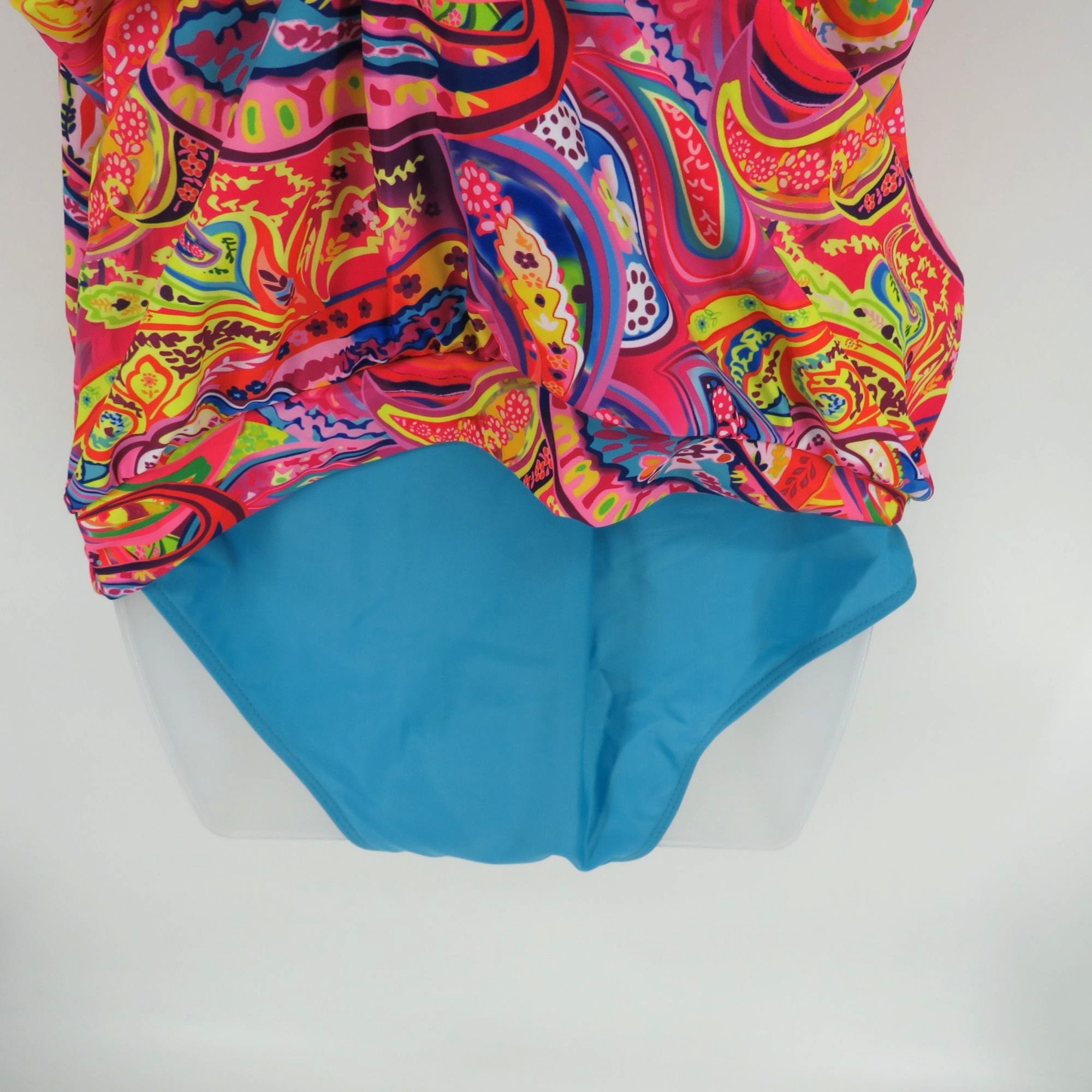 Other Two-Piece Womens Tankini Swimsuit Paisley Adjustable Straps Size L / US 10 / IT 46 - 5 Thumbnail