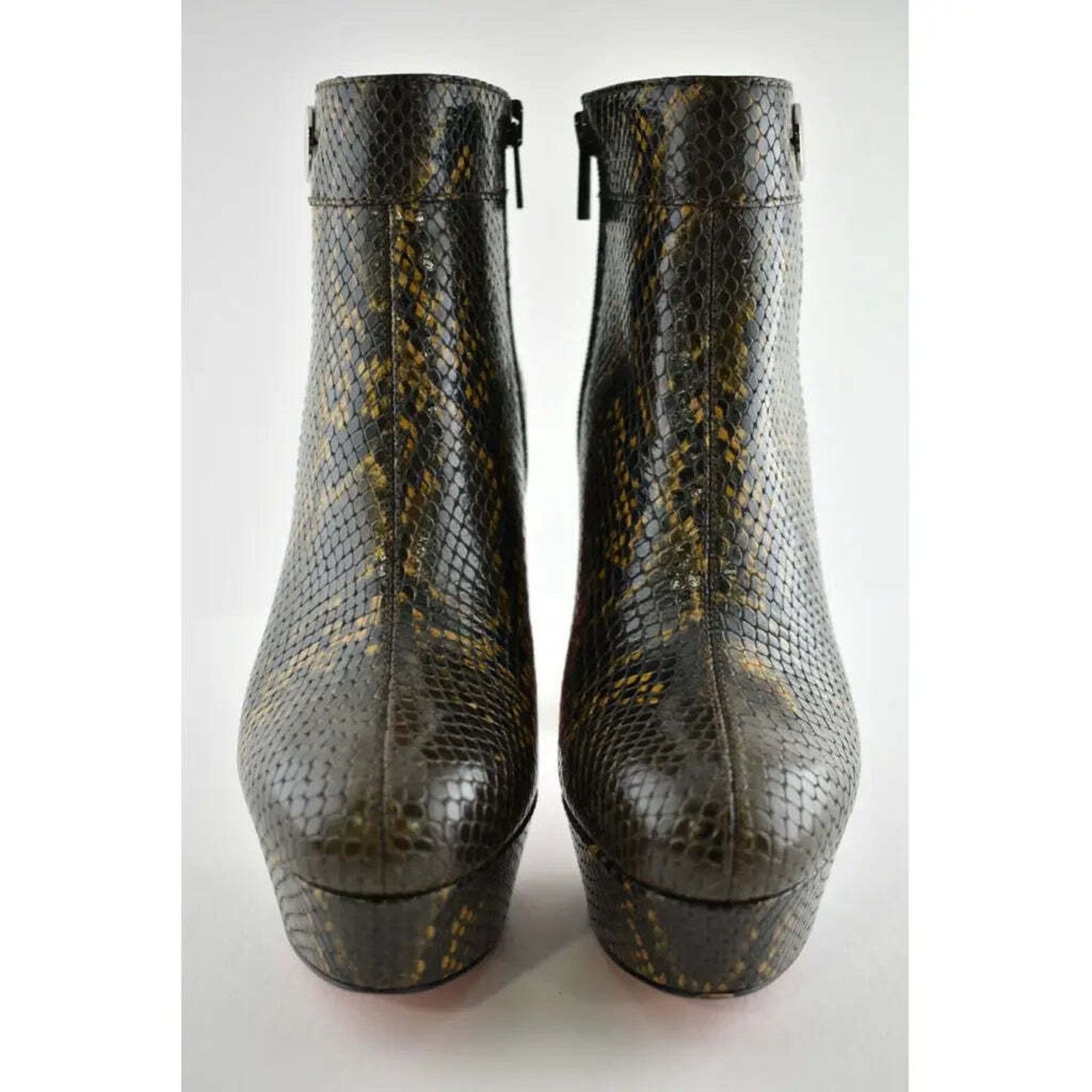 Christian Louboutin Christian Louboutin Janis Boot Alta 120 Dark Brown Platform Size US 7.5 / IT 37.5 - 5 Thumbnail