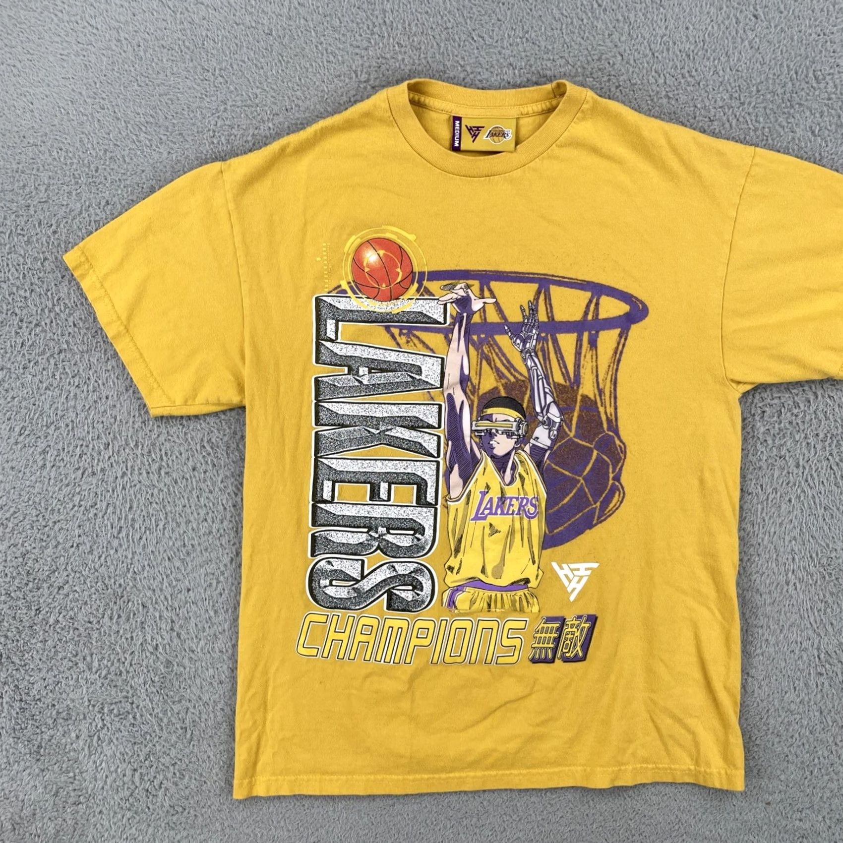 Vintage Los Angeles x Hypeland Lakers Shirt Mens M Yellow USA Basketball T-Shirt Crew Neck Short Sleeve Made in USA Size US M / EU 48-50 / 2 - 3 Thumbnail
