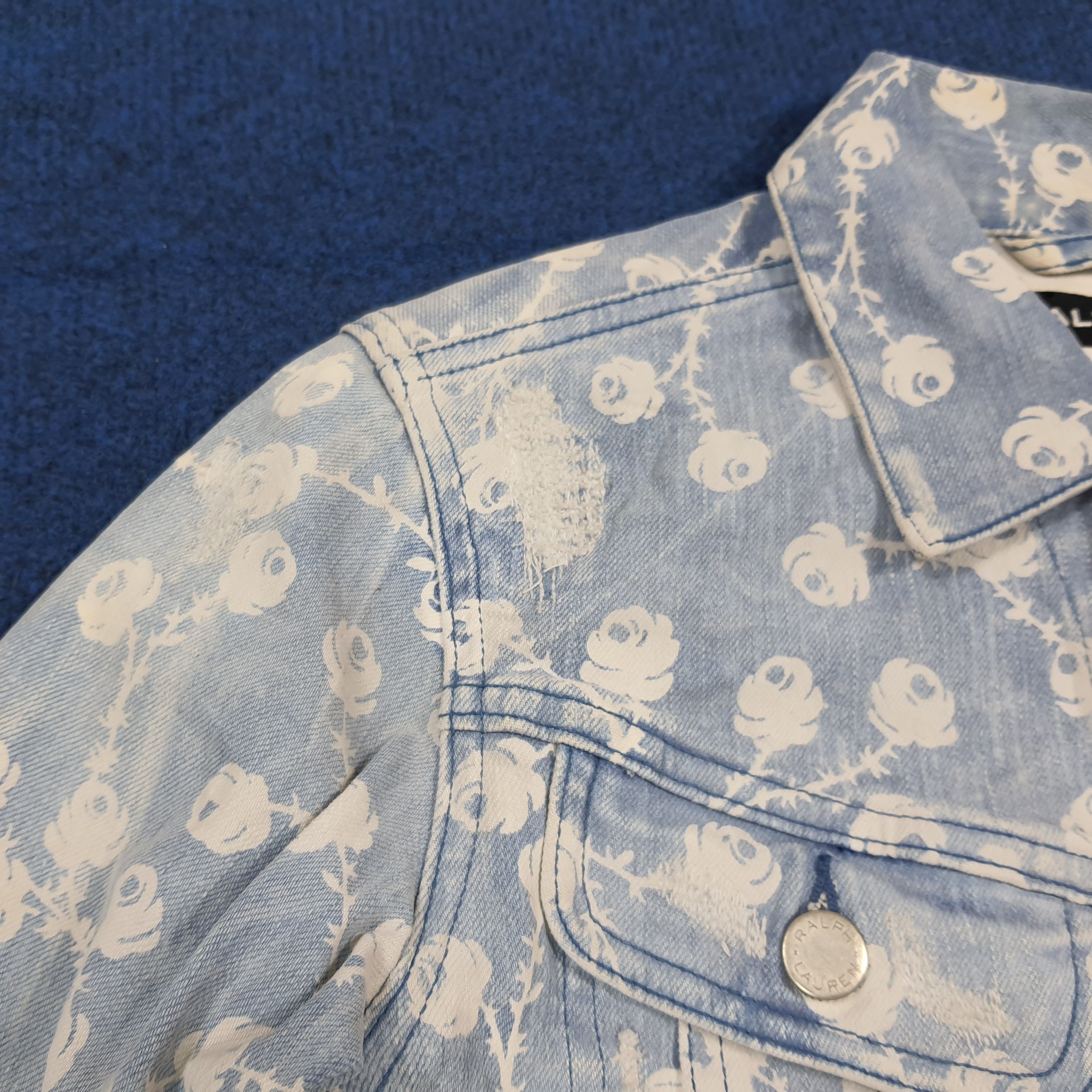 Ralph Lauren Vintage Ralph Lauren Floral Rose Print Denim Jacket C303N14 Size XS / US 0-2 / IT 36-38 - 11 Thumbnail
