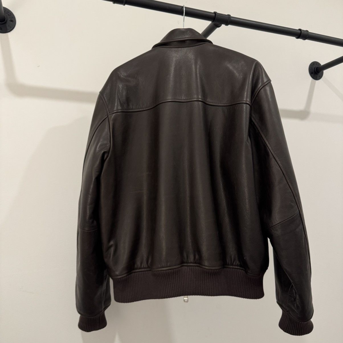 Stussy Stussy Brown Leather Flight Jacket Size US XL / EU 56 / 4 - 2 Thumbnail