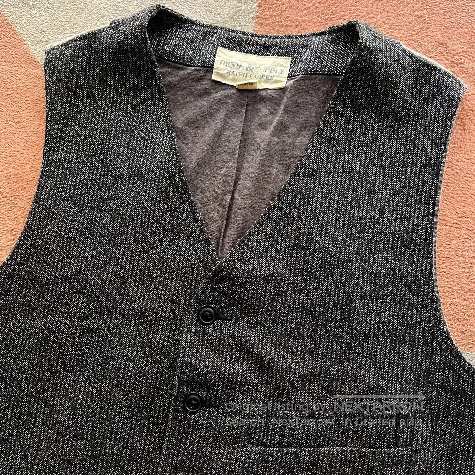 Denim & Supply Ralph Lauren Ralph Lauren Denim Supply Pepper Salt Vest. Size US S / EU 44-46 / 1 - 3 Thumbnail