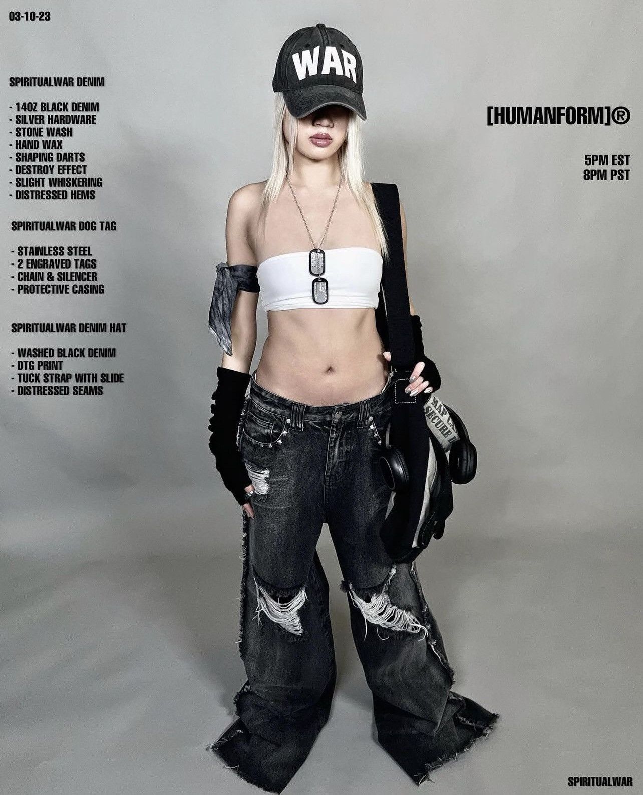 Other Spiritual War Humanform Oversized Denim Pants - Size 34W Size US 34 / EU 50 - 4 Thumbnail