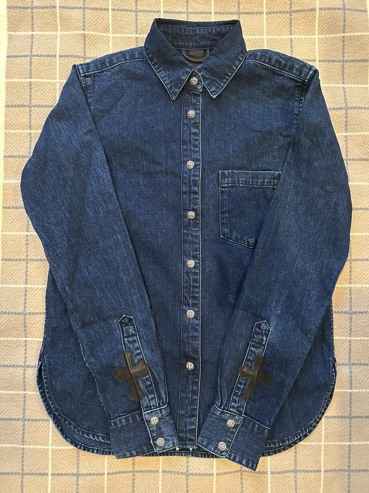 Authentic Chrome Hearts Denim Shirt Size S