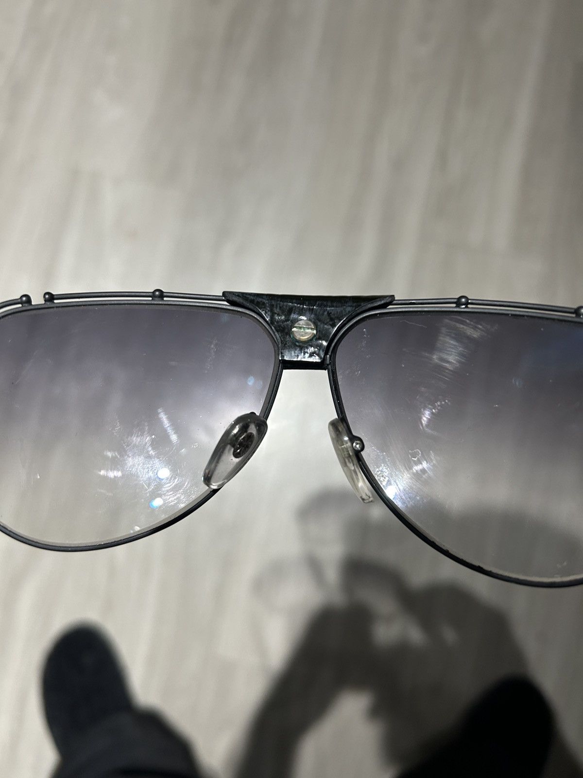 Chrome Hearts Chrome hearts aviator glasses shades sunglasses black silver Size ONE SIZE - 13 Thumbnail