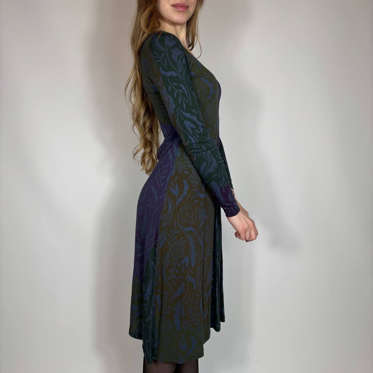 Gudrun Sjoden Vintage Y2K Gudrun Sjoden Retro Flared Midi Dress 90s Style Size S / US 4 / IT 40 - 3 Thumbnail