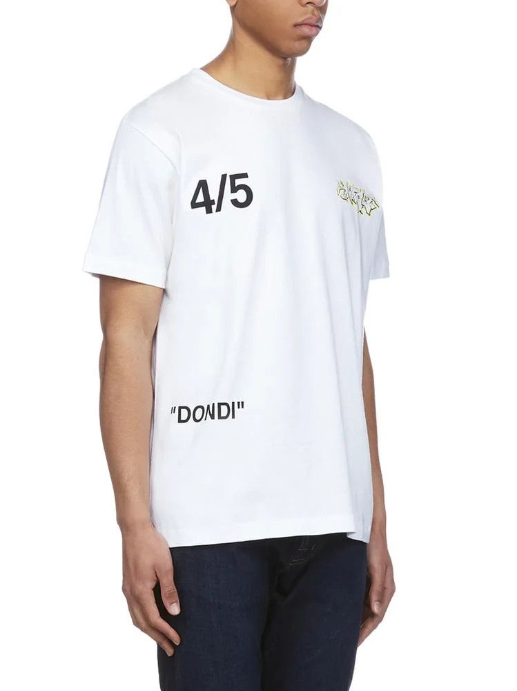Off-White White Dondi Graffiti Logo T-shirt Size US M / EU 48-50 / 2 - 3 Thumbnail