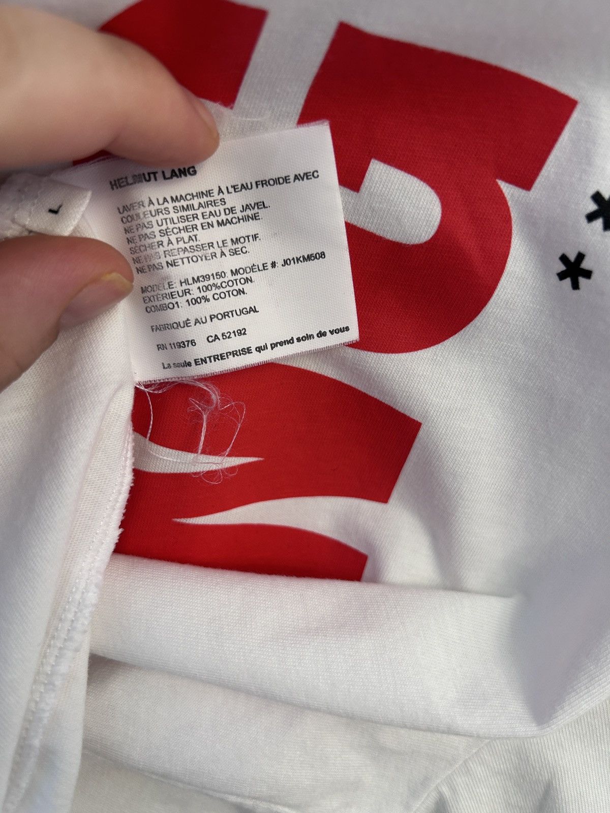 Helmut Lang HELMUT LANG WORLDWIDE White T-SHIRT large Size US L / EU 52-54 / 3 - 6 Thumbnail