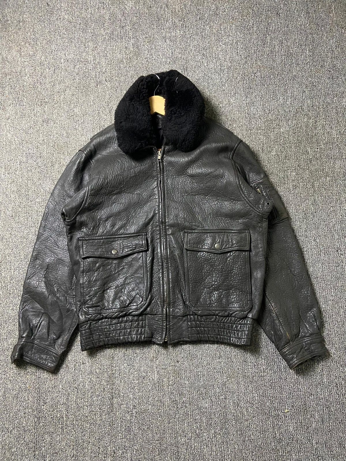 Japanese Brand Street Life Brand Leather Jacket with Double Pocket (183) Size US L / EU 52-54 / 3 - 1 Thumbnail