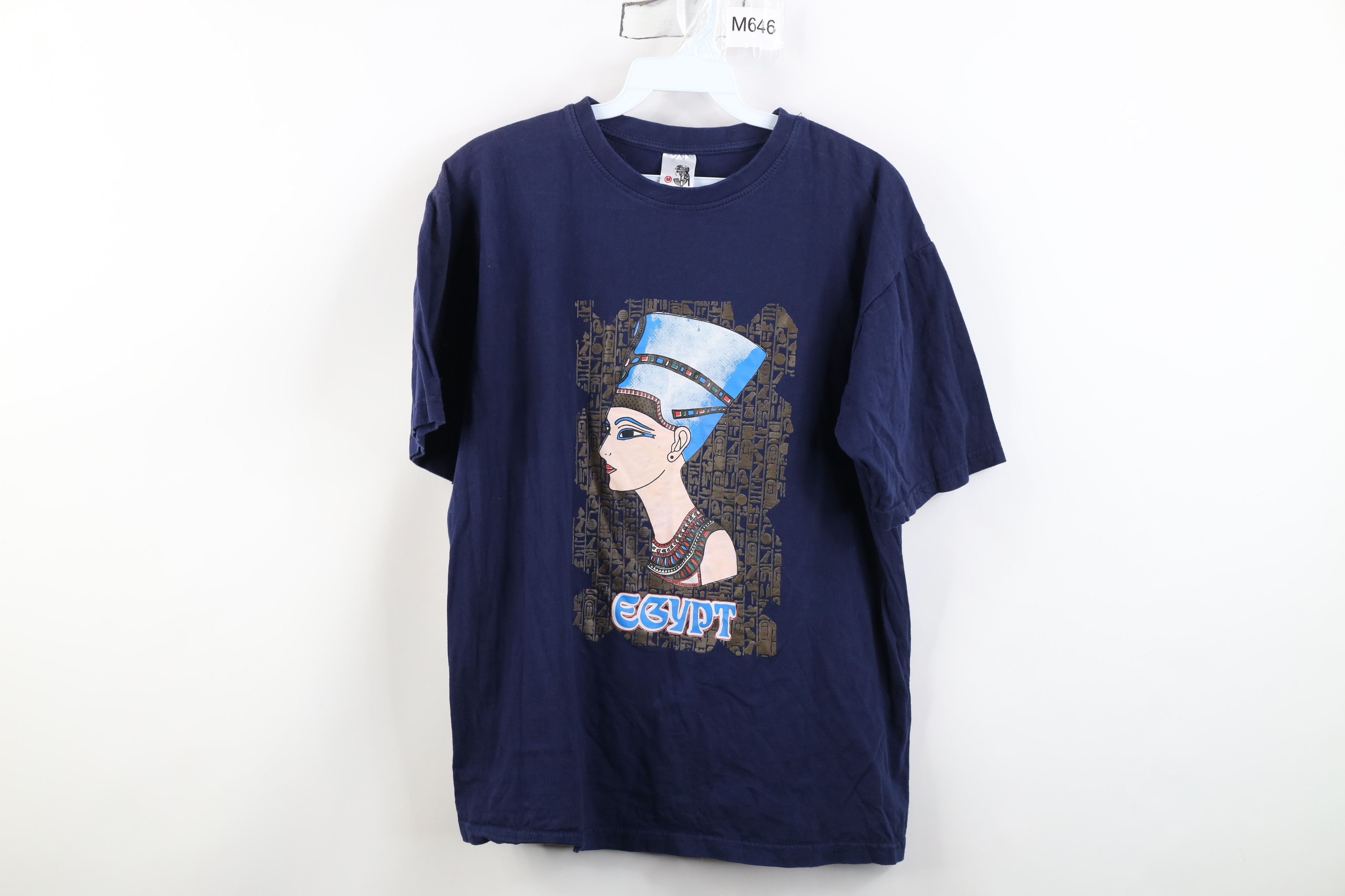 Vintage Vintage 90s Y2K Streetwear Cleopatra Queen T-Shirt Blue Size M / US 6-8 / IT 42-44 - 1 Thumbnail