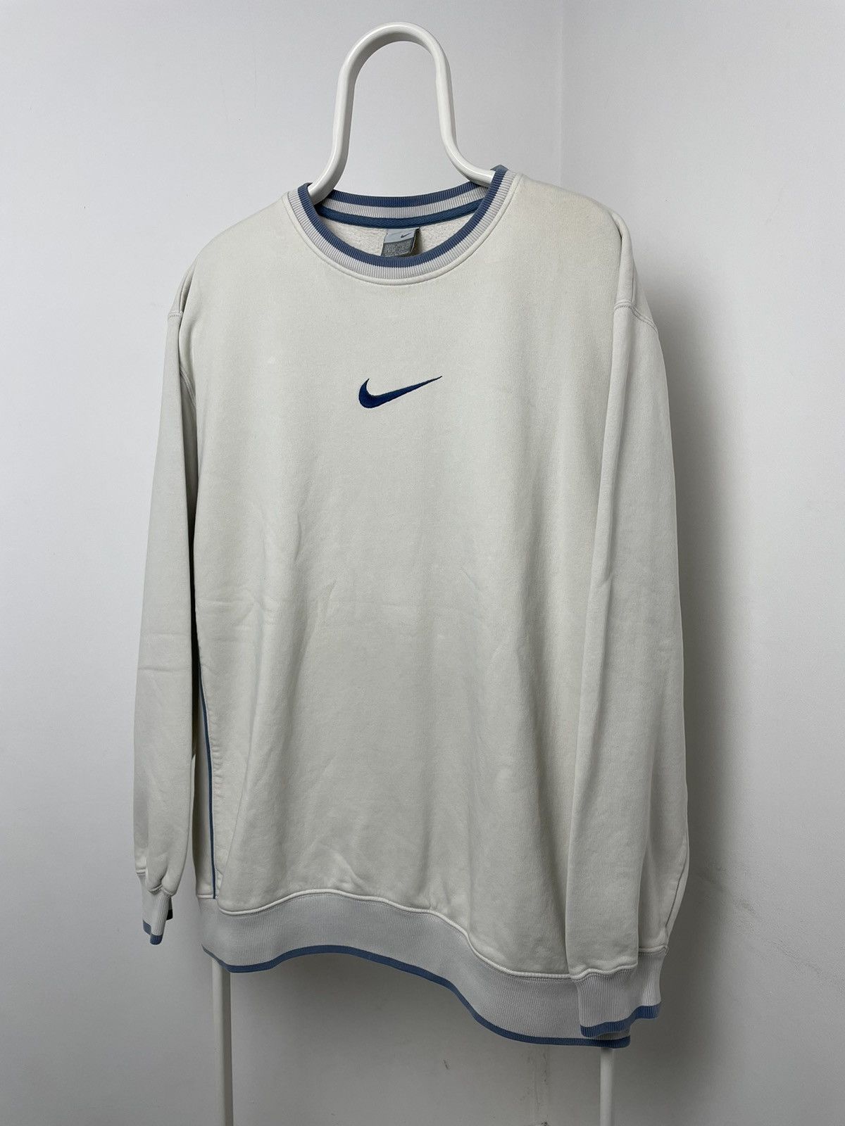 Nike × Vintage Nike Vintage Centre Logo 90’s biege Gray Size US XL / EU 56 / 4 - 8 Thumbnail