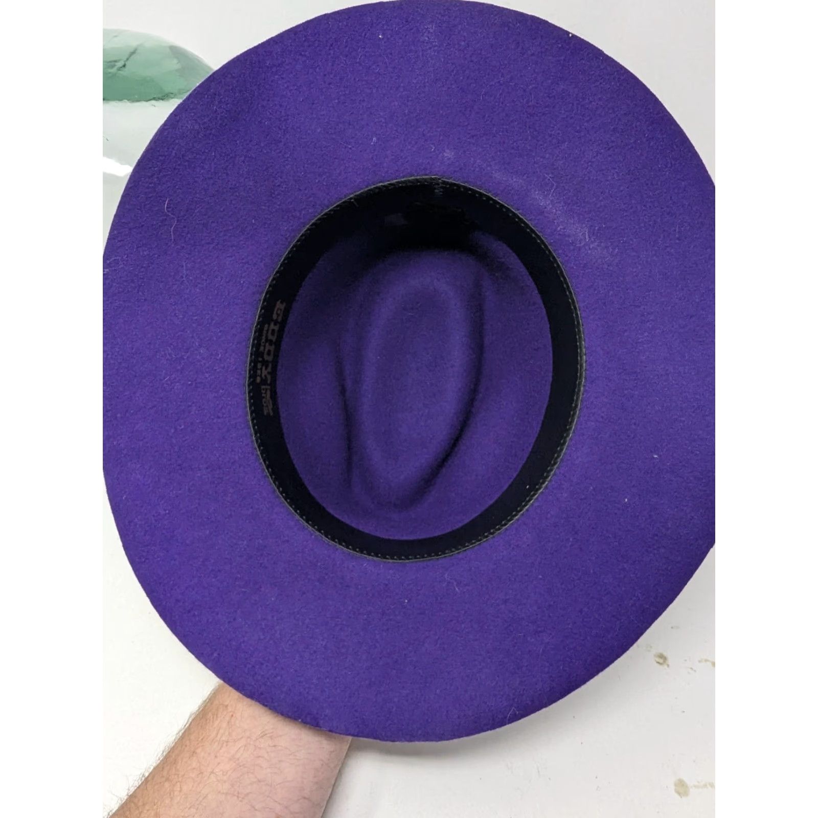 Vintage Vintage Eddy Bros Hat Cowboy Fitted Mens Medium Purple Wool Western Concho 90s Size ONE SIZE - 5 Thumbnail